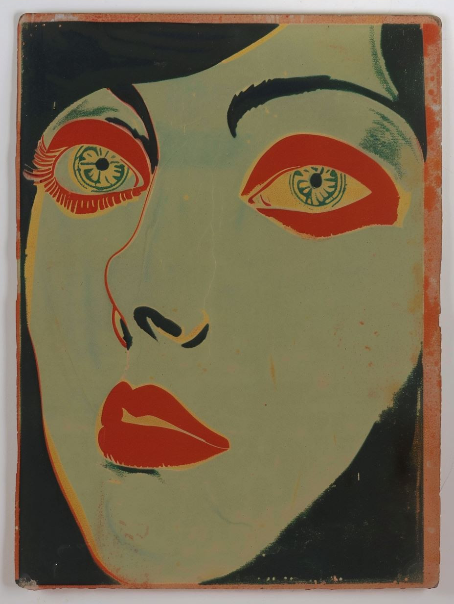 Vintage Art Nouveau Female Portrait Prints - Image 4