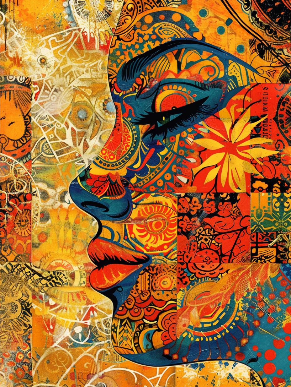 Vibrant Mosaic Portrait of Soul - Image 2