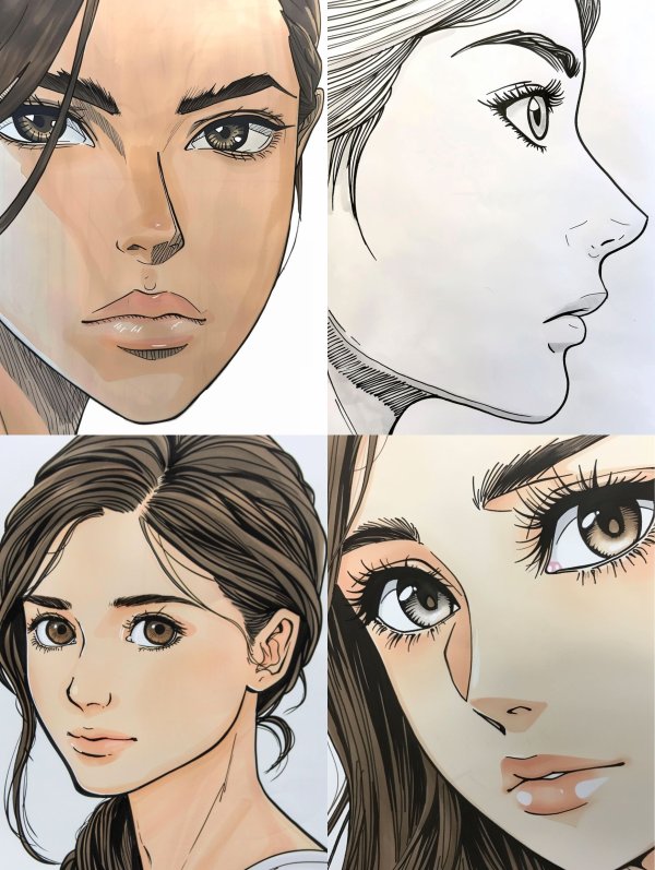 Modern Digital Manhwa Portrait