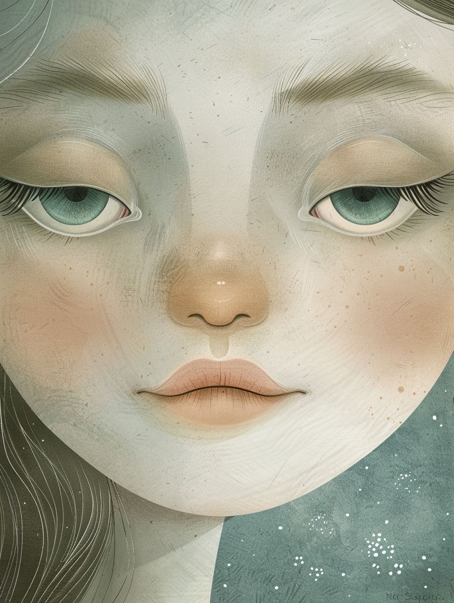 Ethereal Gaze of Pale Serenity - Image 1