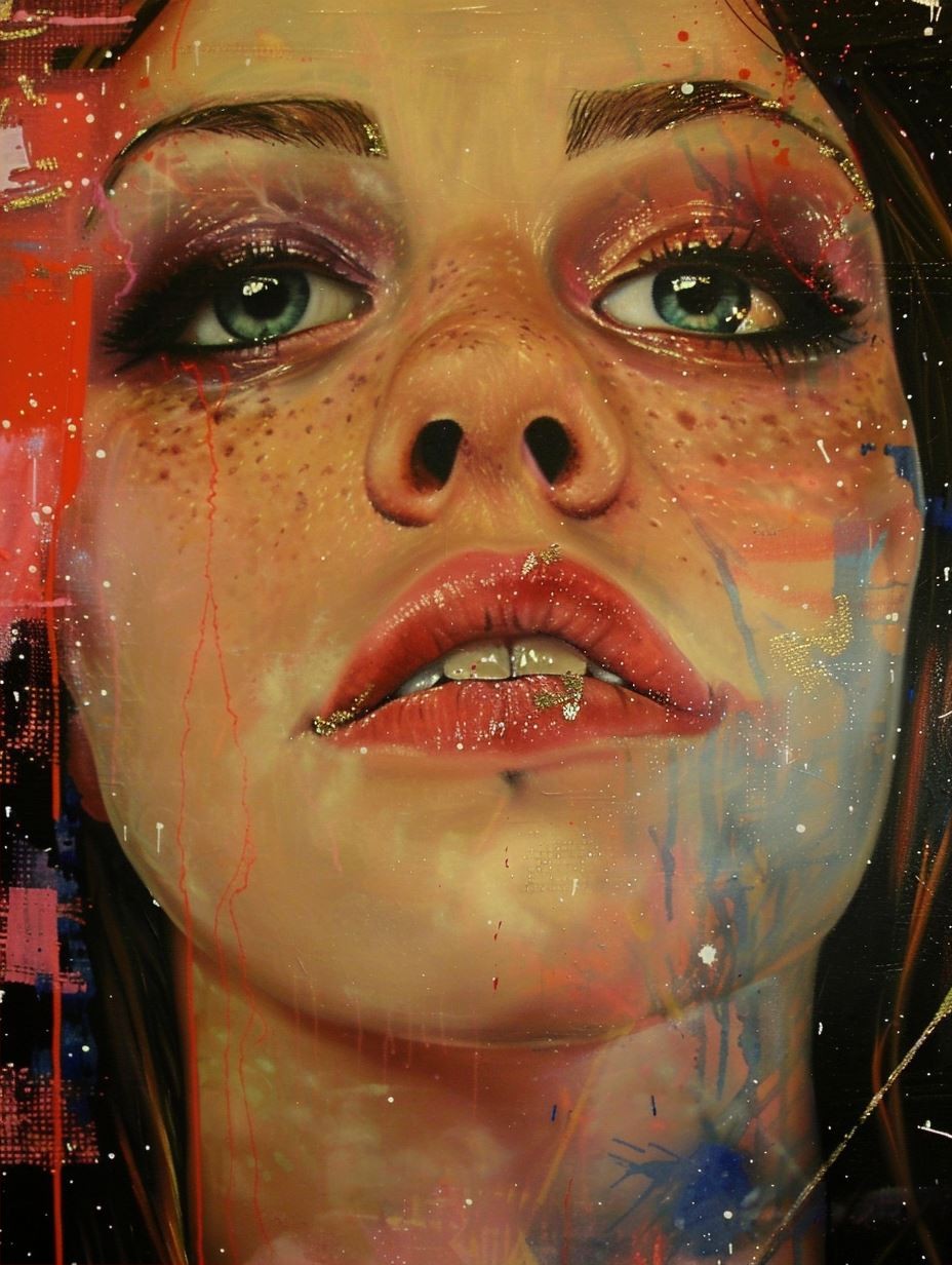 Crimson Glitch Portrait 3 - Image 2