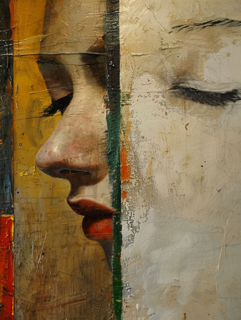 Fragmented Gazes in Textured Oil Layers - Image 4