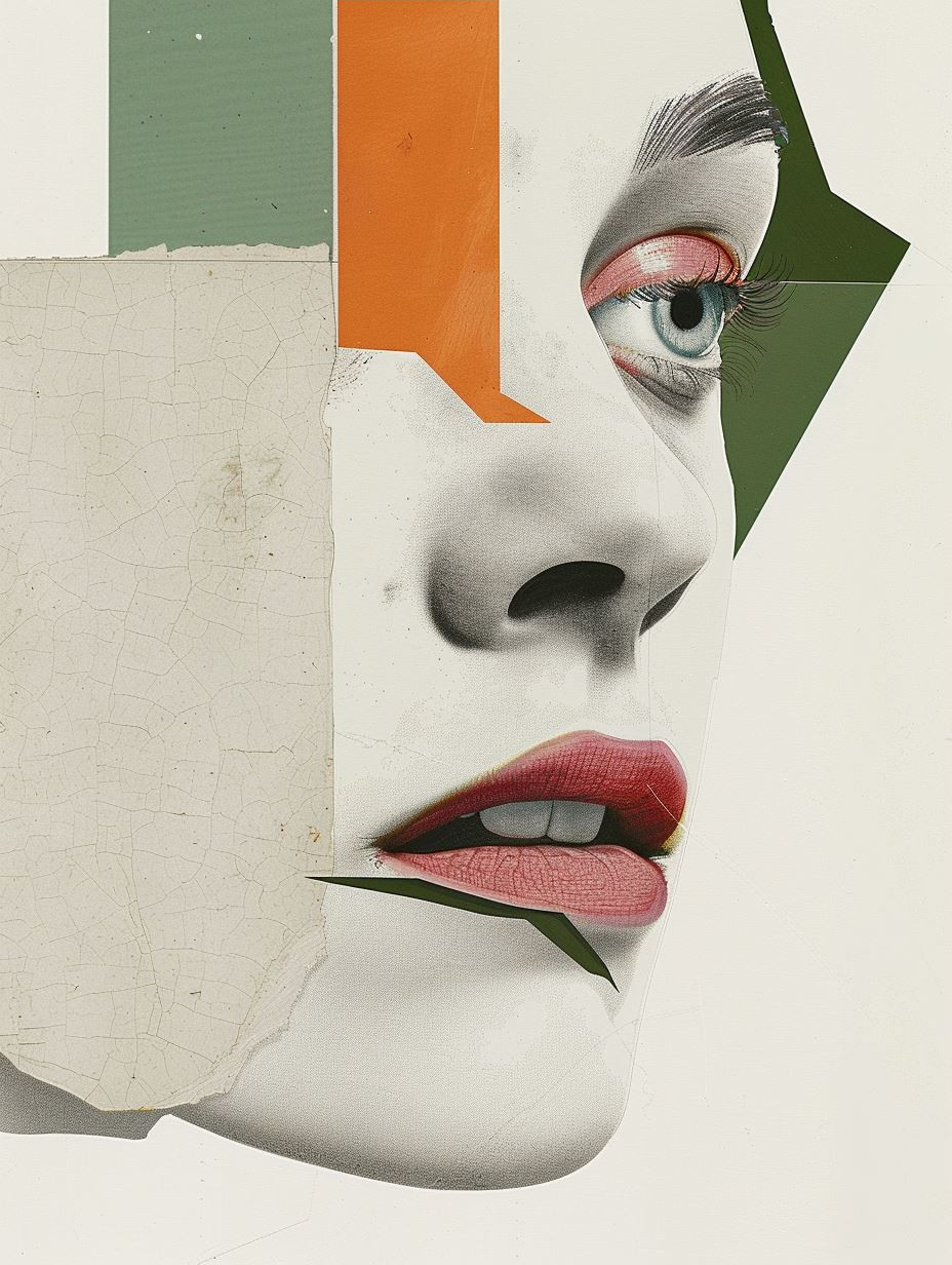 Fragmented Beauty: A Surrealist Collage - Image 3
