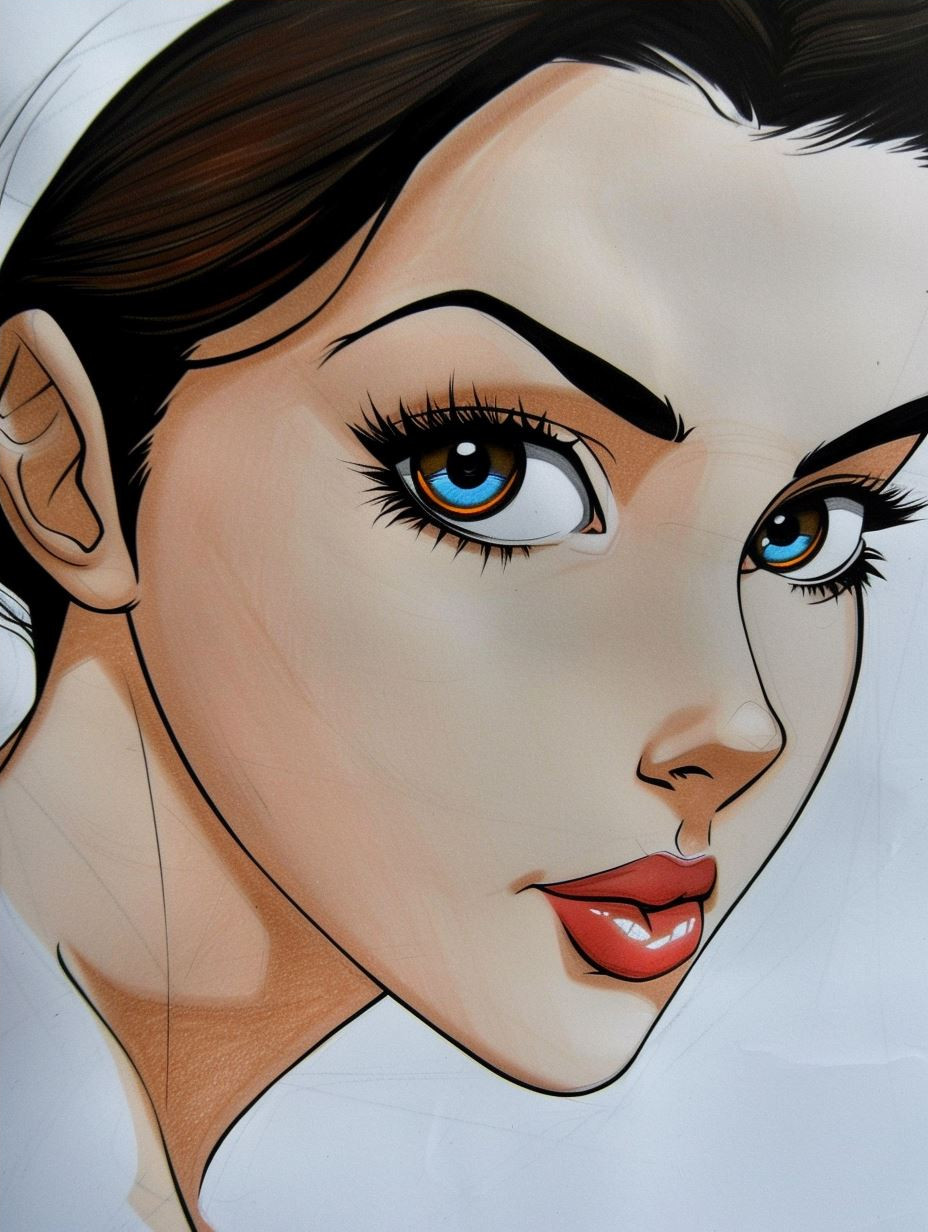From Sketch to Color: Digital Portrait Evolution - Image 4