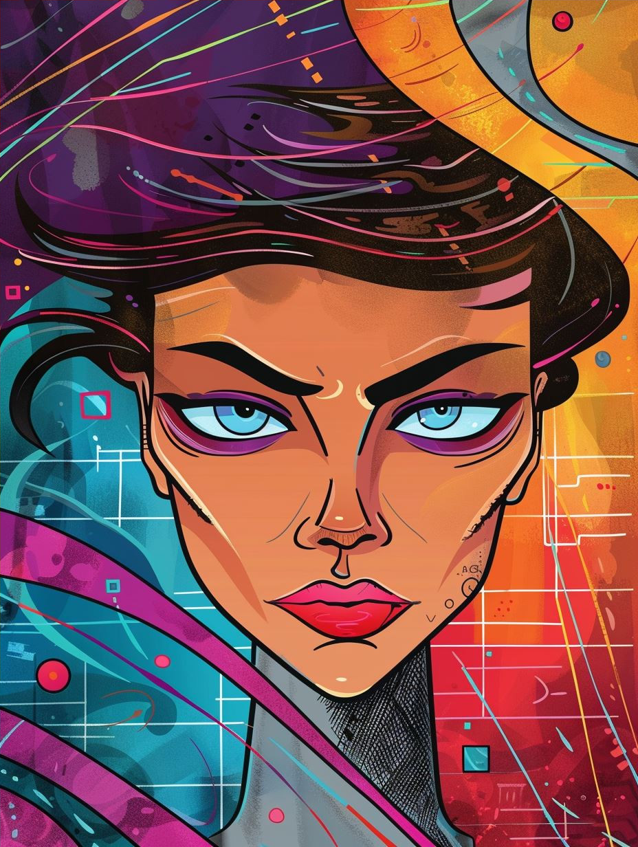 Vibrant Neon Digital Portraiture - Image 4