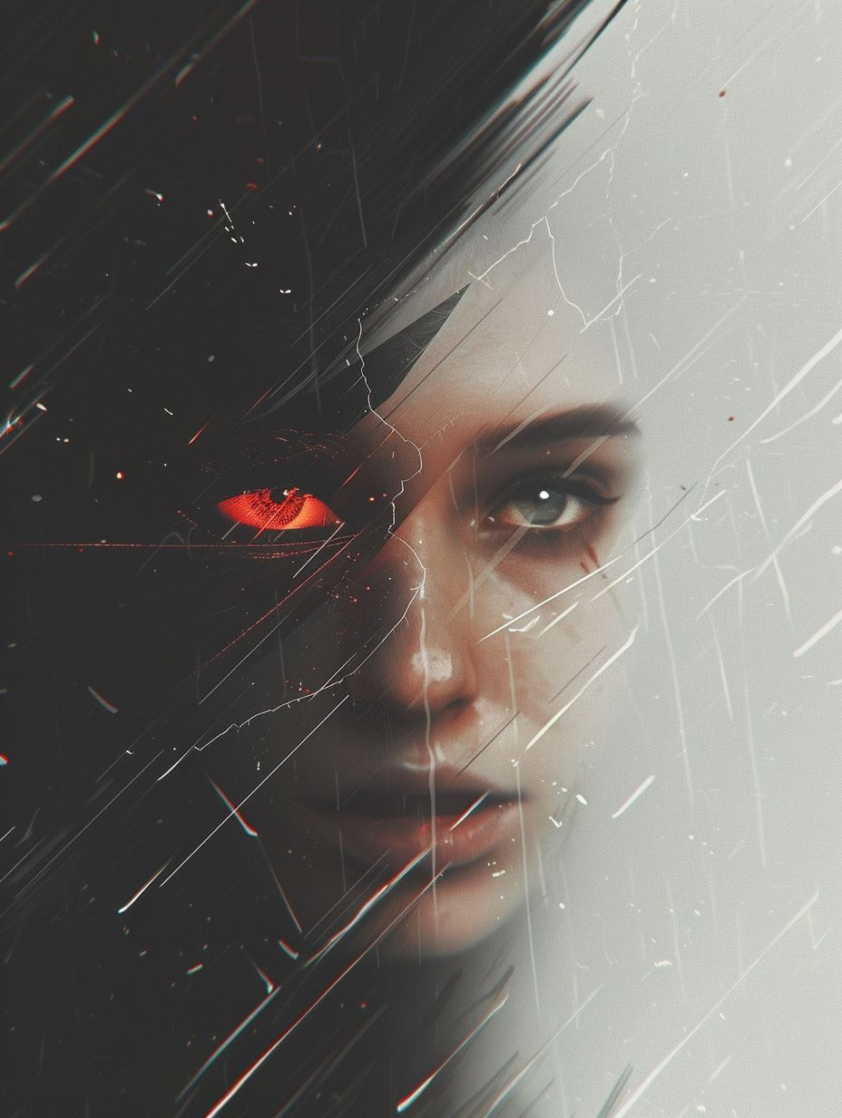 Crimson Shadows Ethereal Portraits - Image 4