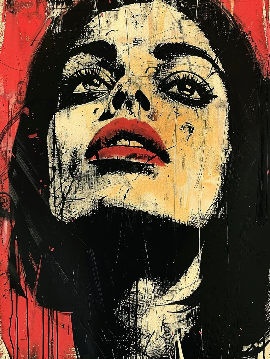 Dramatic Noir Portrait Collage - Image 1