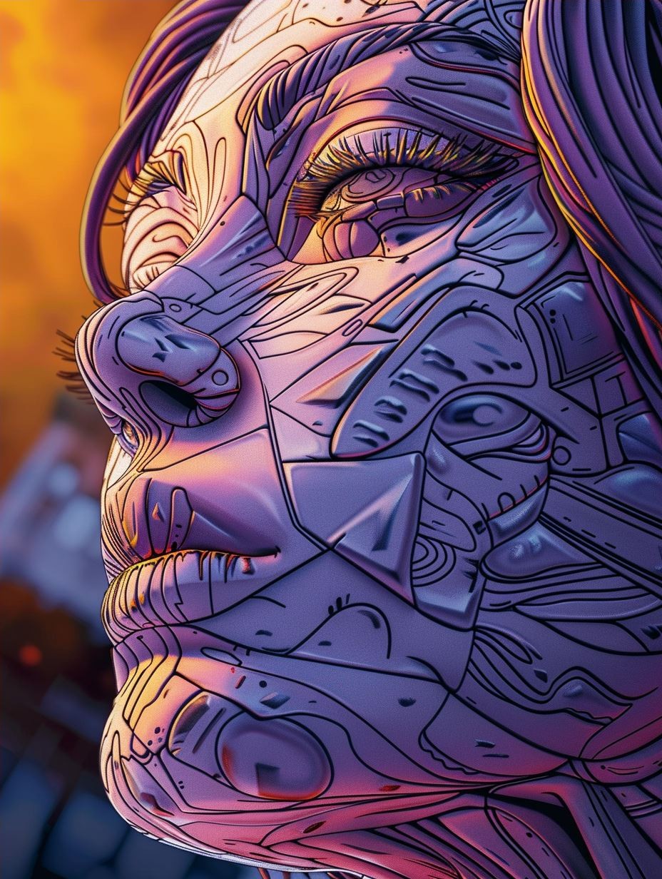 Neon Visions: A Study of Digital Faces - Image 4
