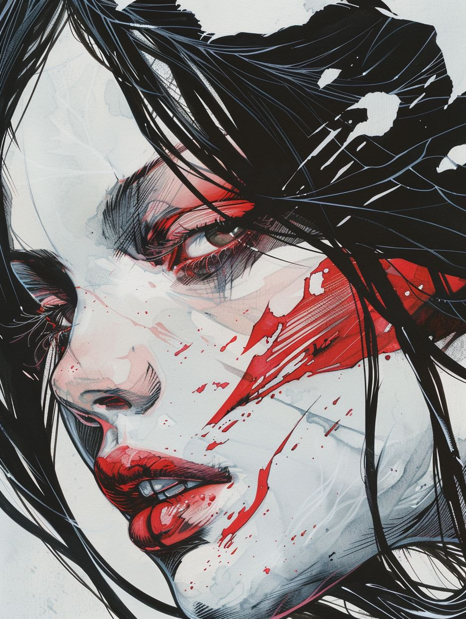 Crimson Gaze Gothic Surrealism - Image 3