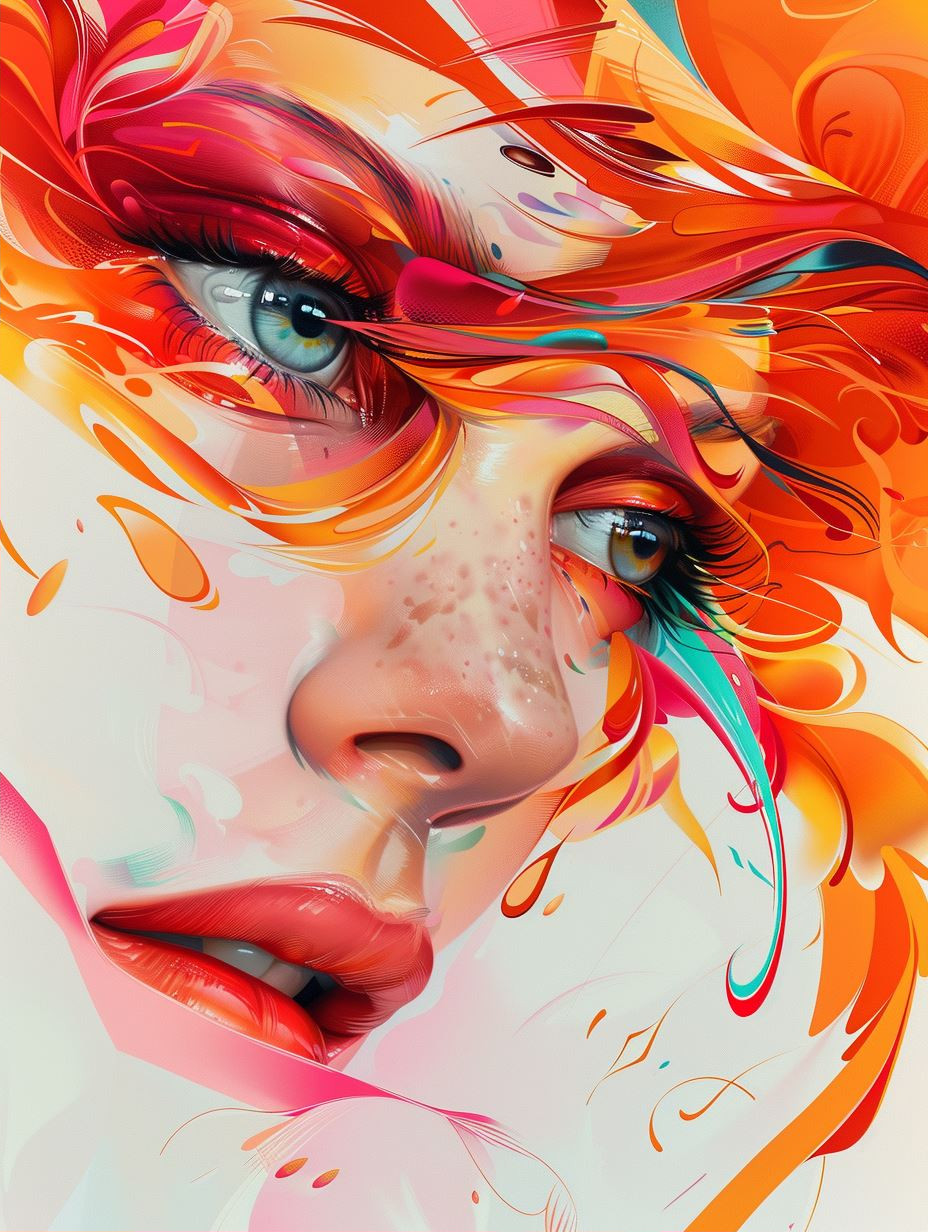 Abstract Fluid Portraiture Study - Image 2