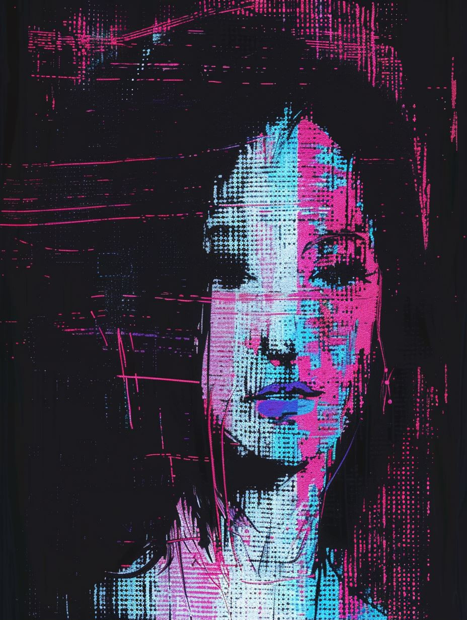 Digital Glitch Portraits of a Woman - Image 2