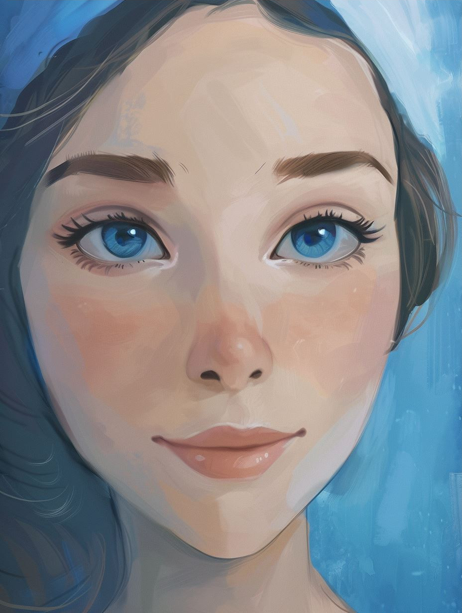 Ethereal Gaze: A Digital Portrait Study - Image 3
