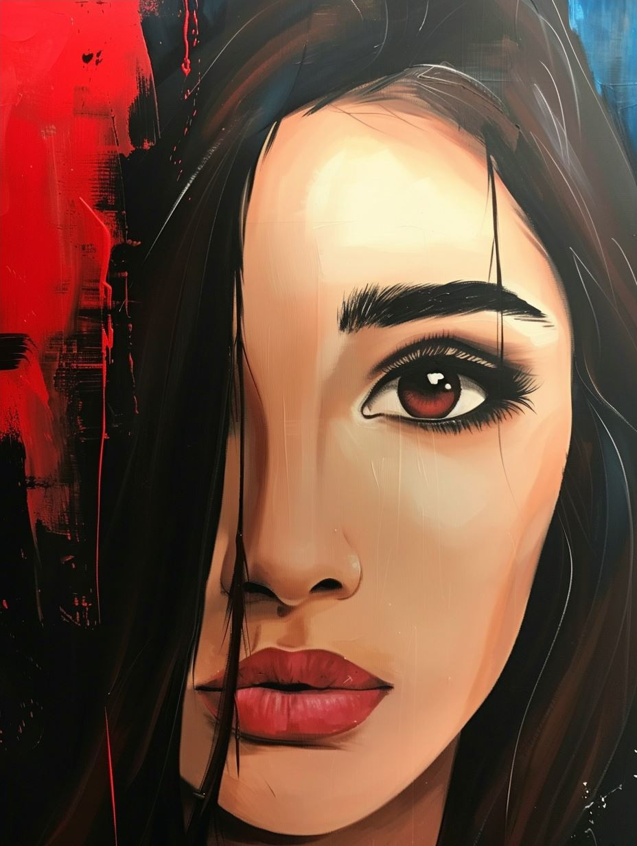 Mysterious Shadows and Crimson Lips - Image 4