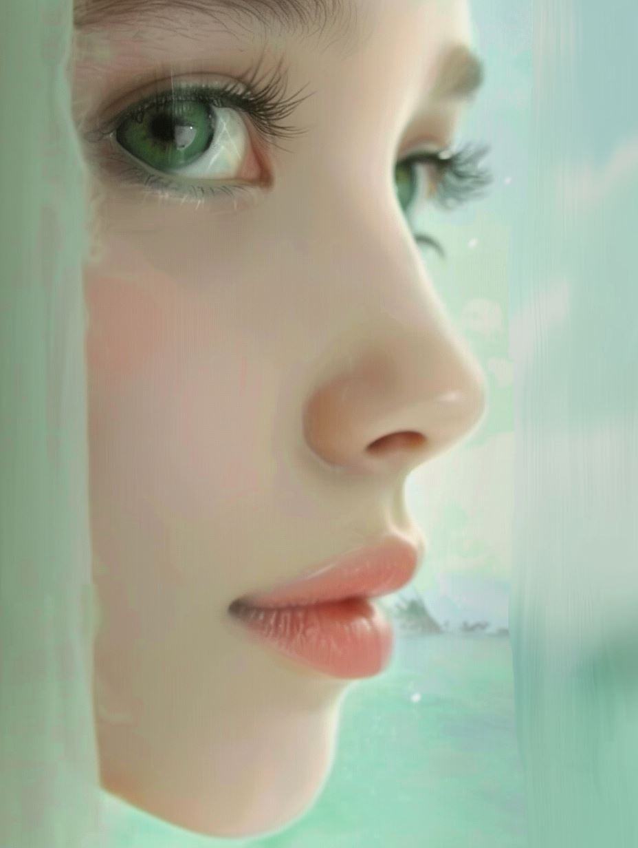 Ethereal Gaze in Pale Mint - Image 2