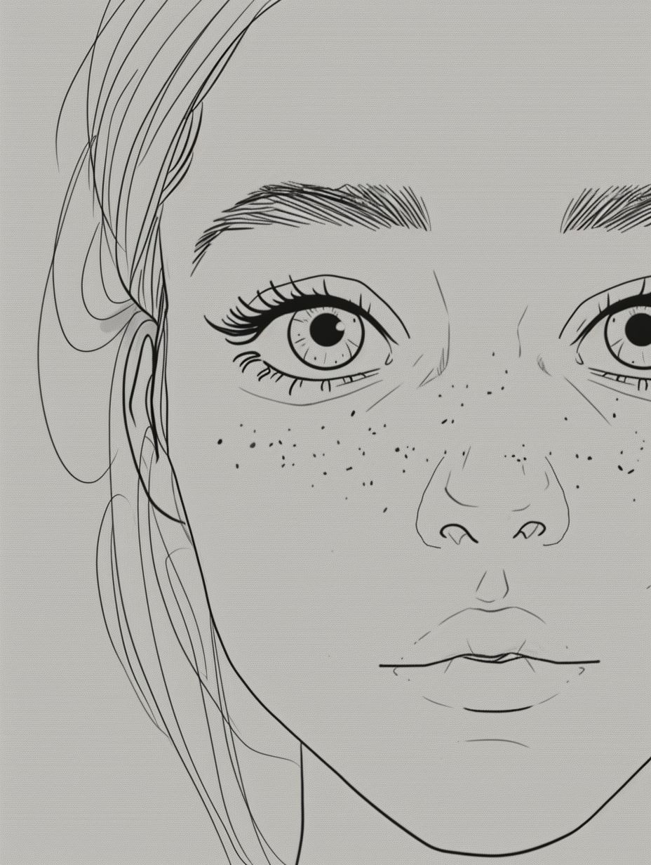 Minimalist Graphite Portrait Study - Image 2