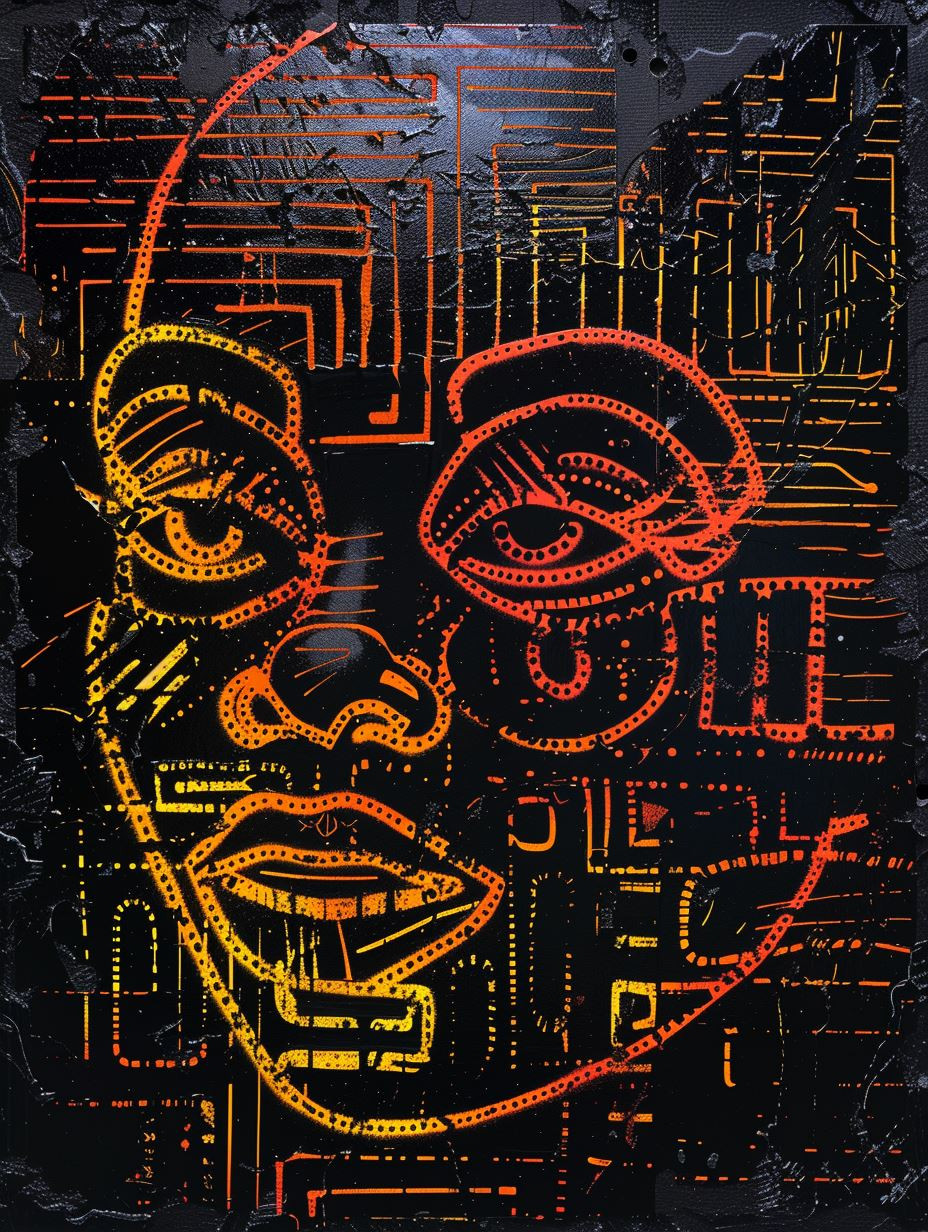 Neon Circuitry Human Portraits - Image 1