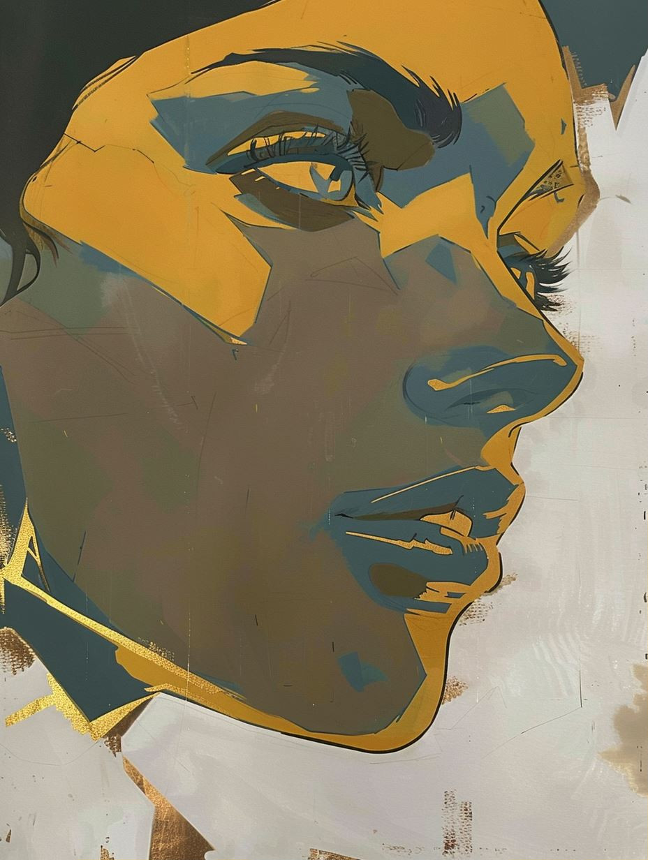 Golden Hour Geometric Portrait