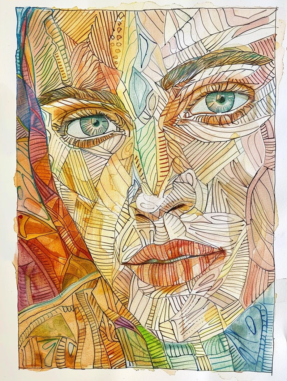 Fragmented Portraits in Warm Hues - Image 4