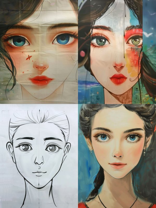Ethereal Gazes: A Study in Digital Portraiture