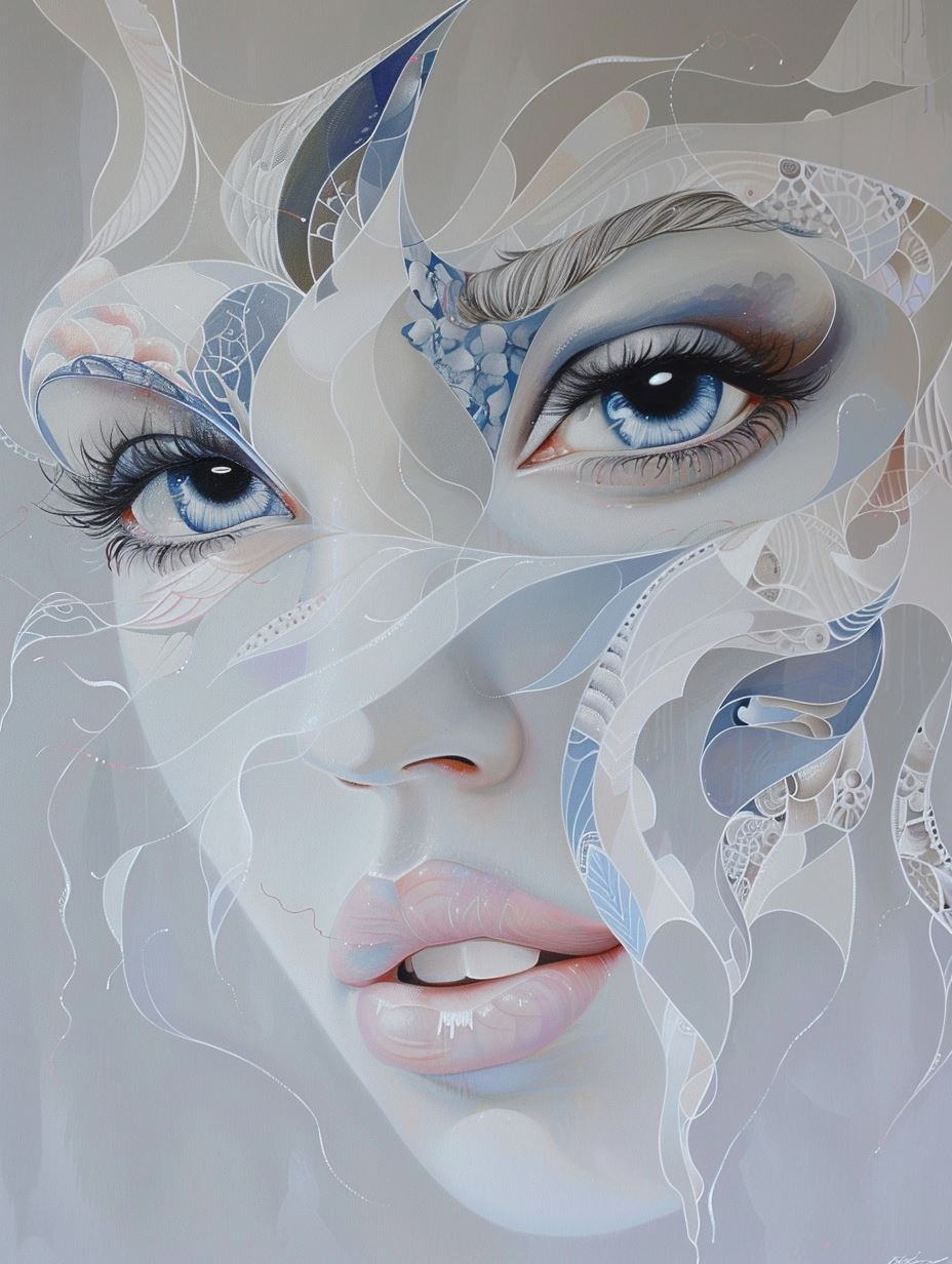 Floral Dreams: Surrealist Female Portraits - Image 2