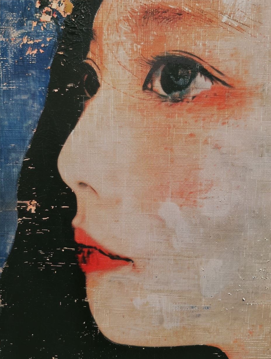 Textured Canvas Portrait Study - Image 4