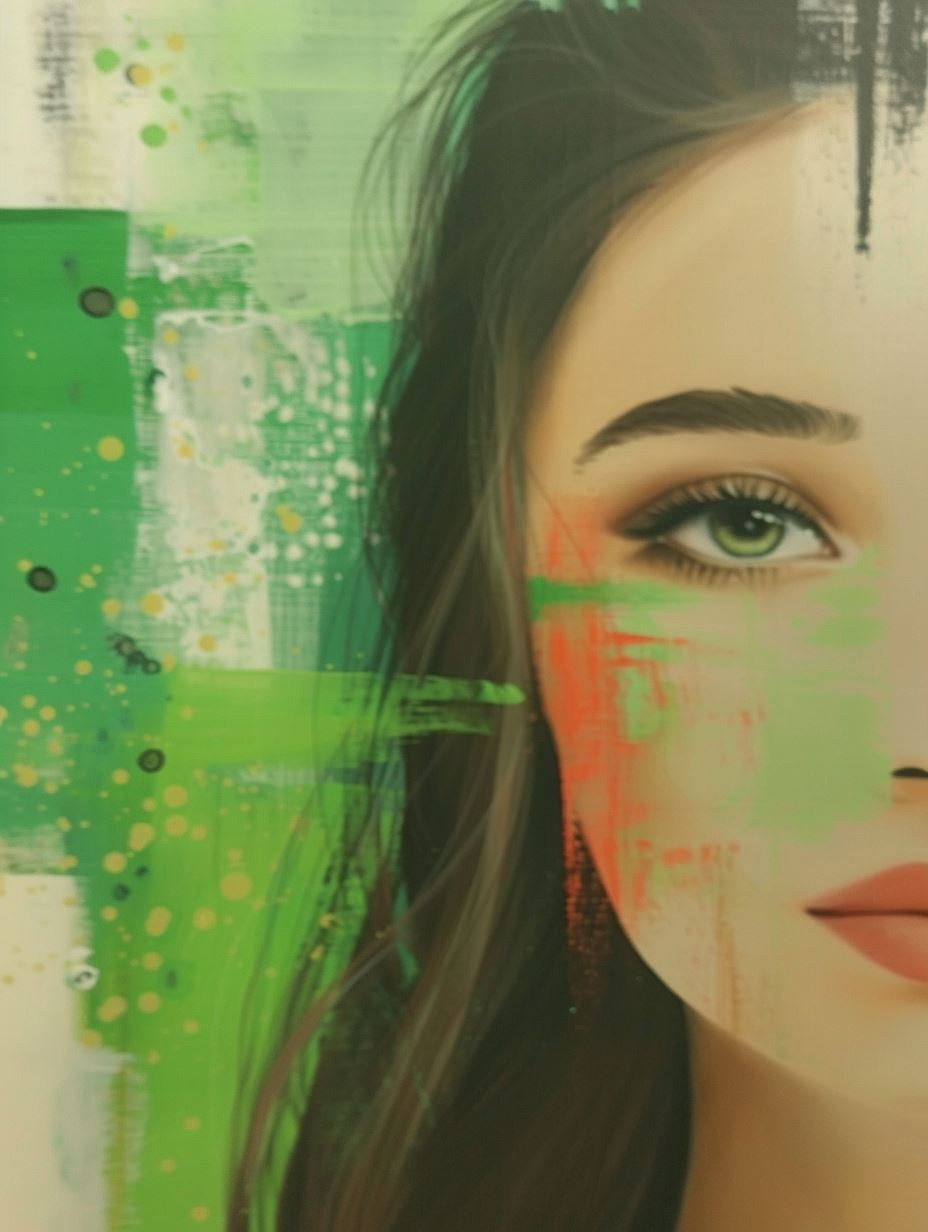 Ethereal Green Portrait Studies - Image 1