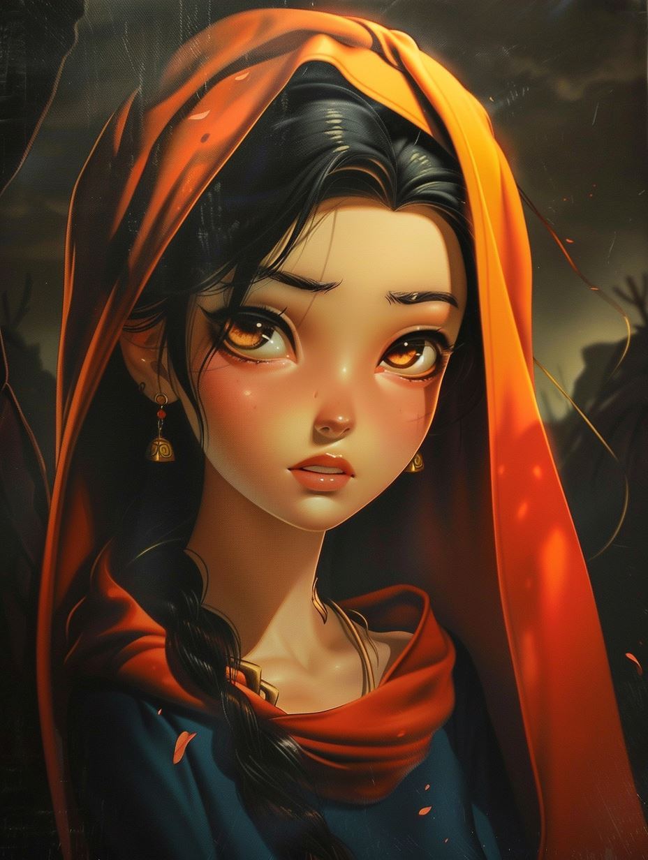 Azure Gaze in Ember Glow - Image 4