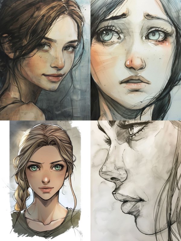 Emotional Expressions in Digital Portrait Art