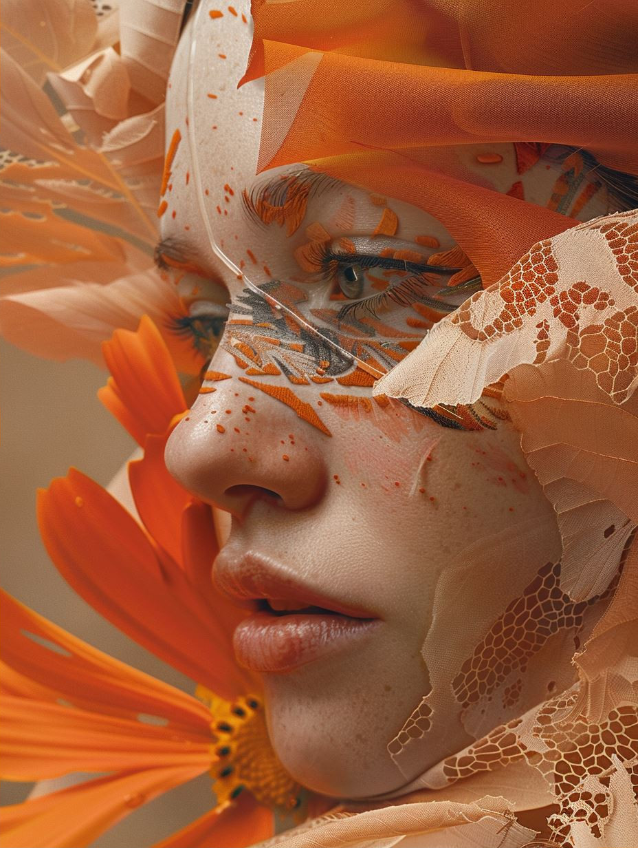 Fragmented Gaze in Amber - Image 2
