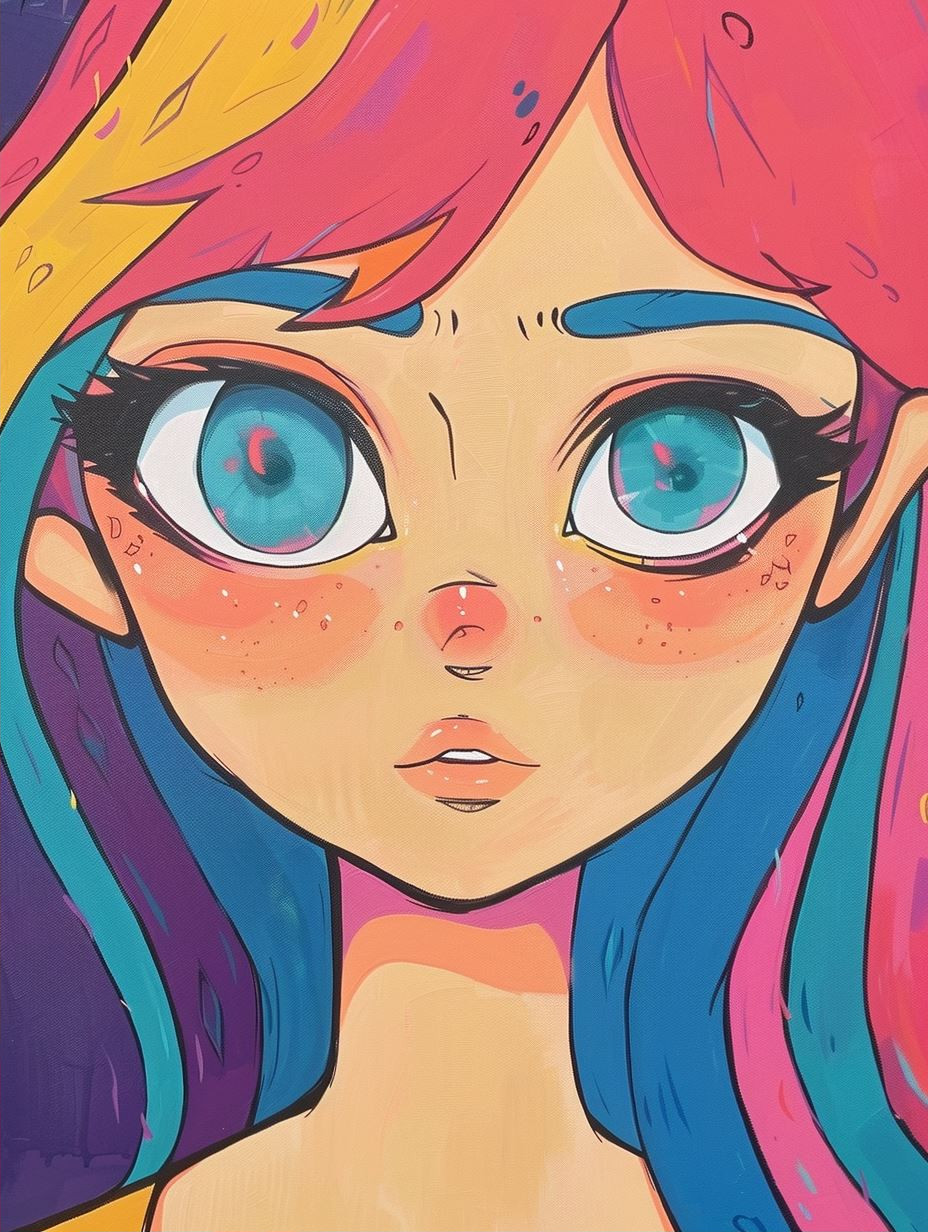 Vibrant Anime Gaze - Image 2