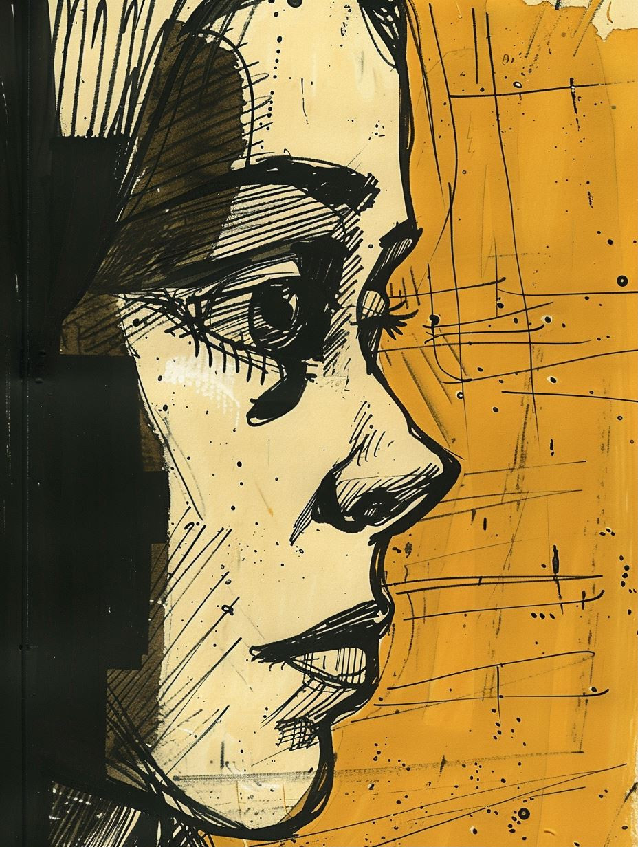 Golden Ink Urban Portrait