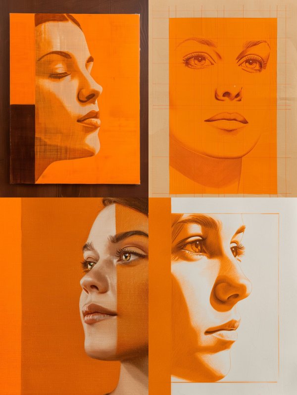 Amber Glow Minimalist Portraiture