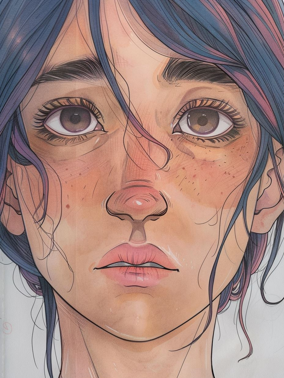 Ethereal Gaze: Digital Portrait Studies - Image 1
