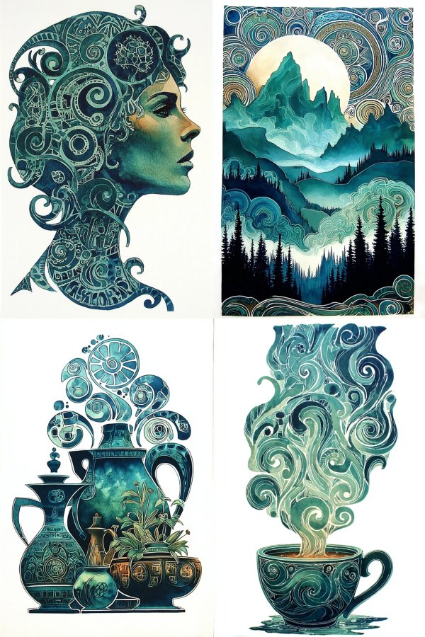 Azure Dream Spirals