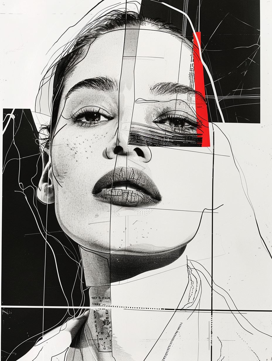 Fragmented Portraits in Monochrome - Image 4