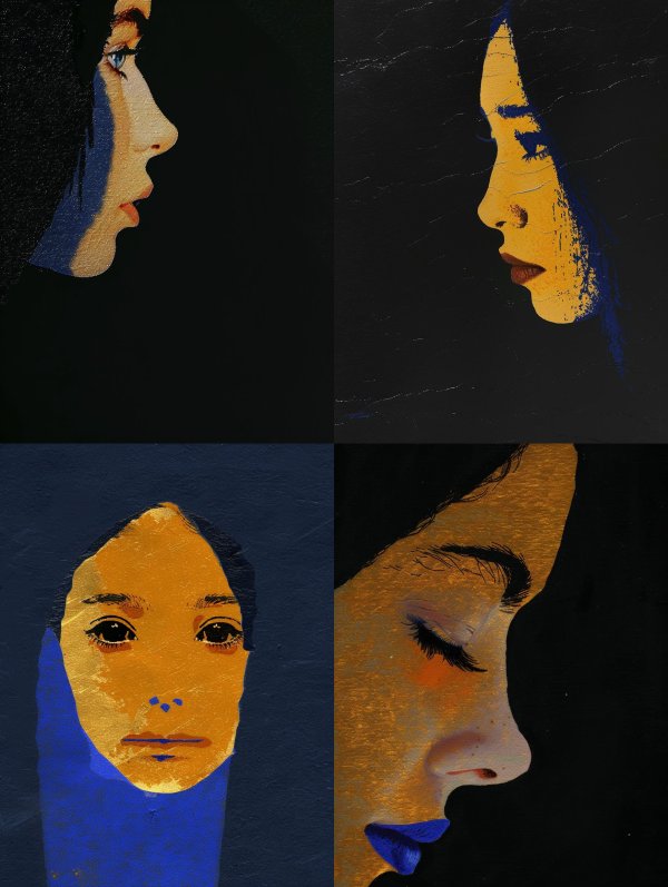 Shadowed Profile in Deep Contrast