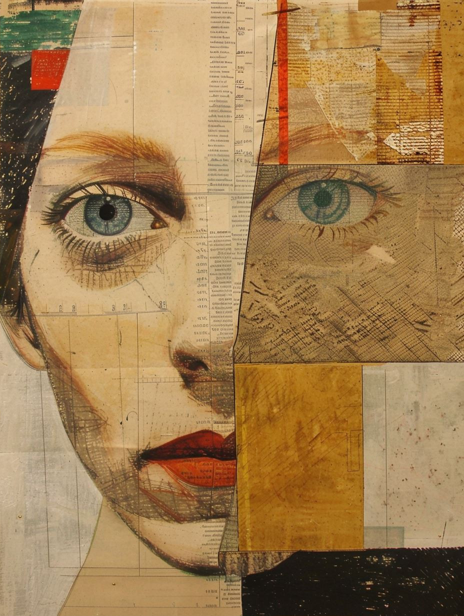 Fragmented Gazes: A Collage of Faces - Image 2