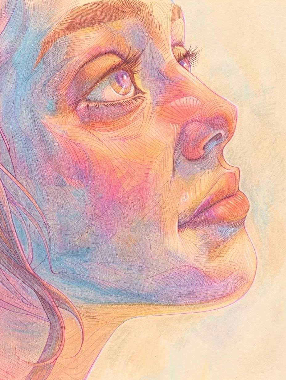 Prismatic Pastel Portrait Studies - Image 4