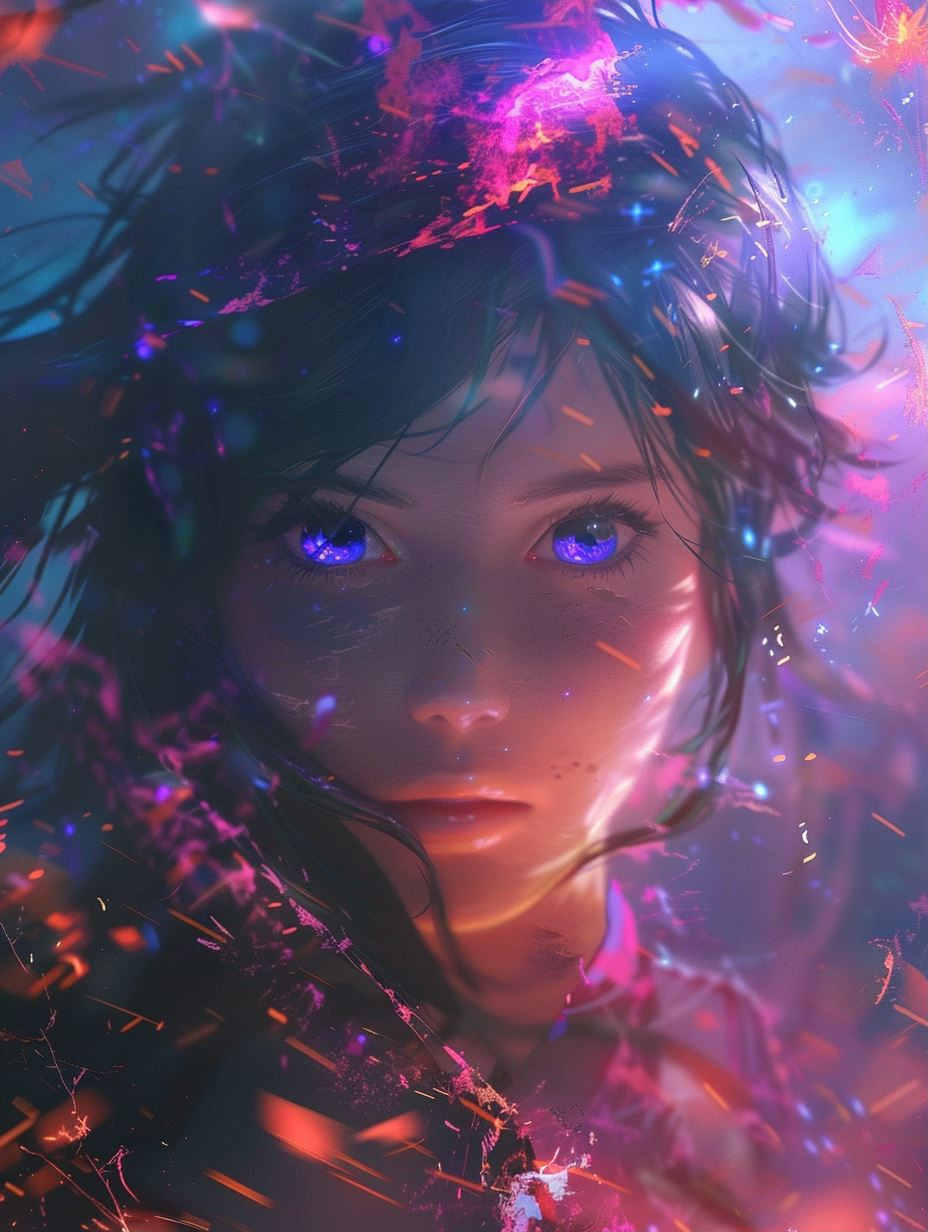Ethereal Cosmic Nebula Portraits - Image 1