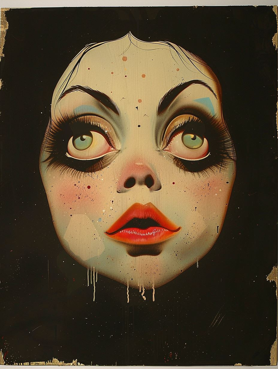 Surrealist Portraits of Stylized Feminine Faces - Image 3