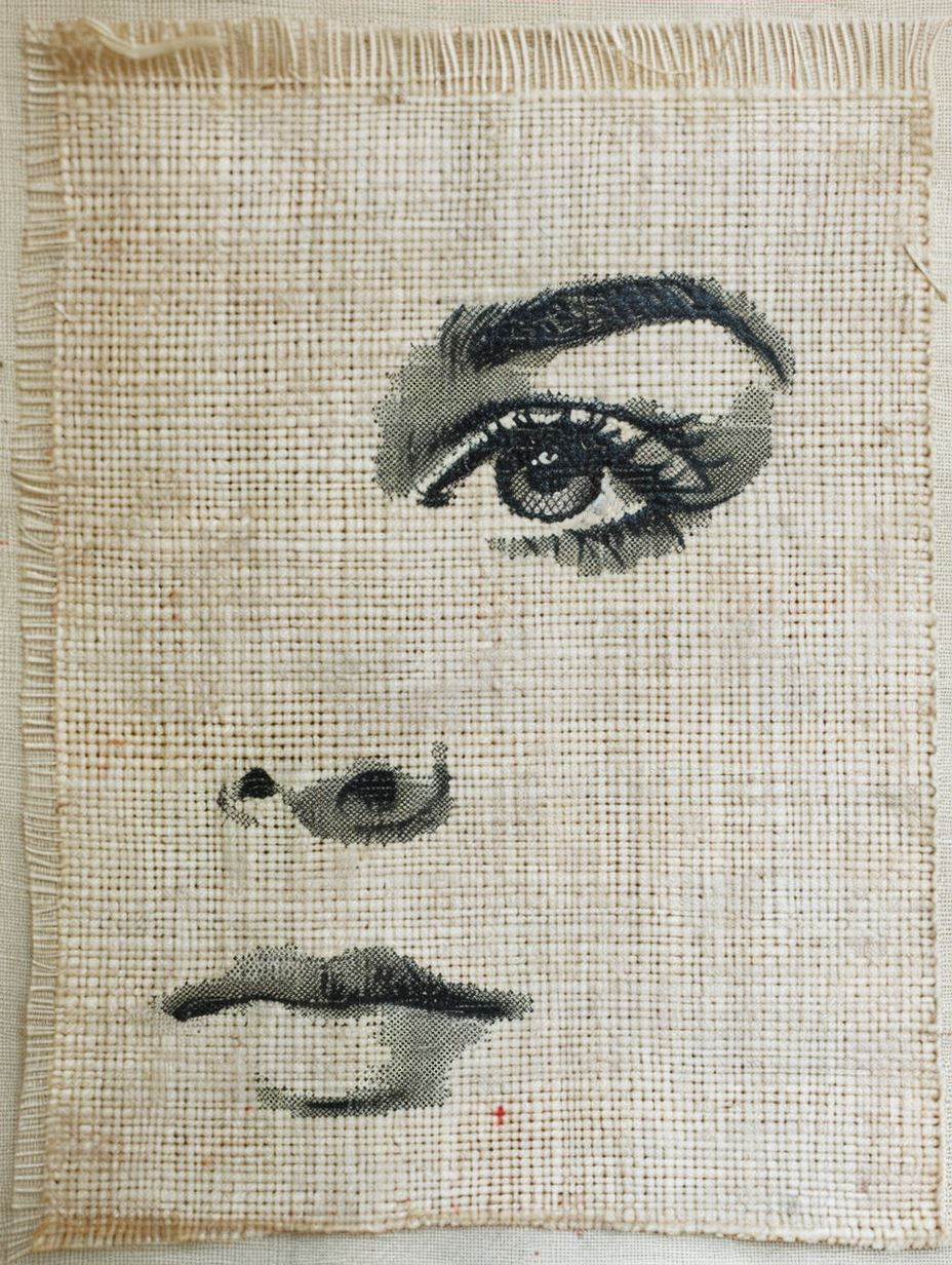 Woven Gaze in Linen Thread - Image 4