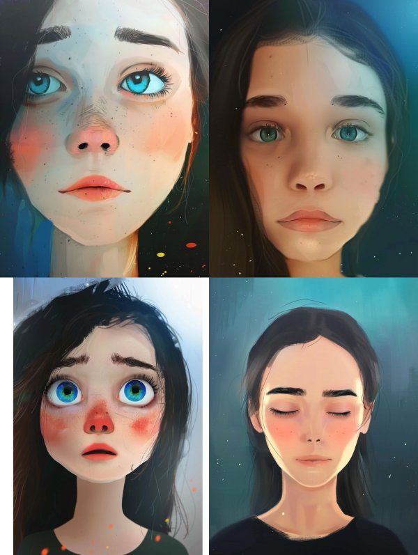 Dreamy Azure Gaze
