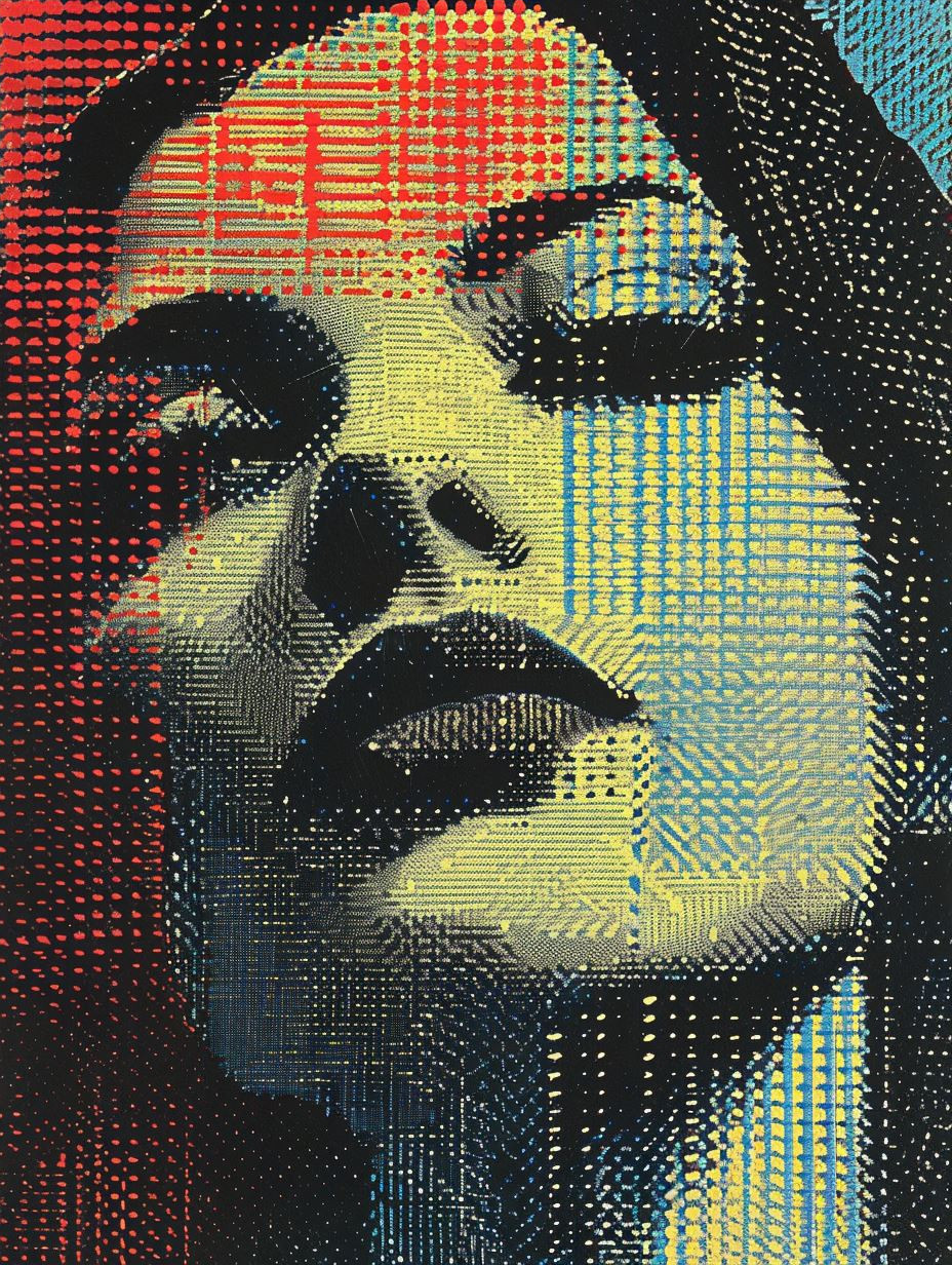 Abstract Halftone Portrait Collage - Image 4
