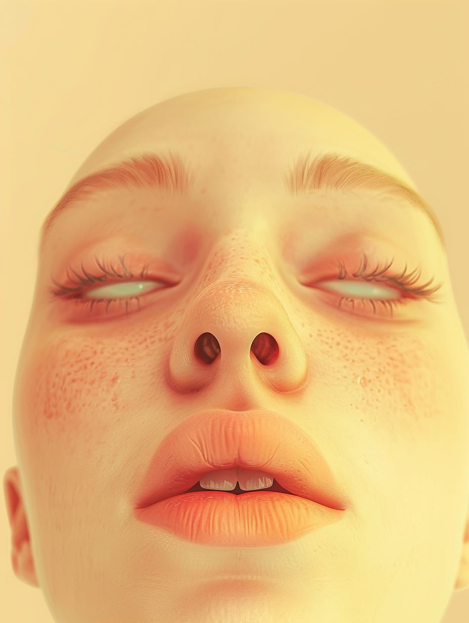 Ethereal Gaze: A Study in Freckled Beauty - Image 2