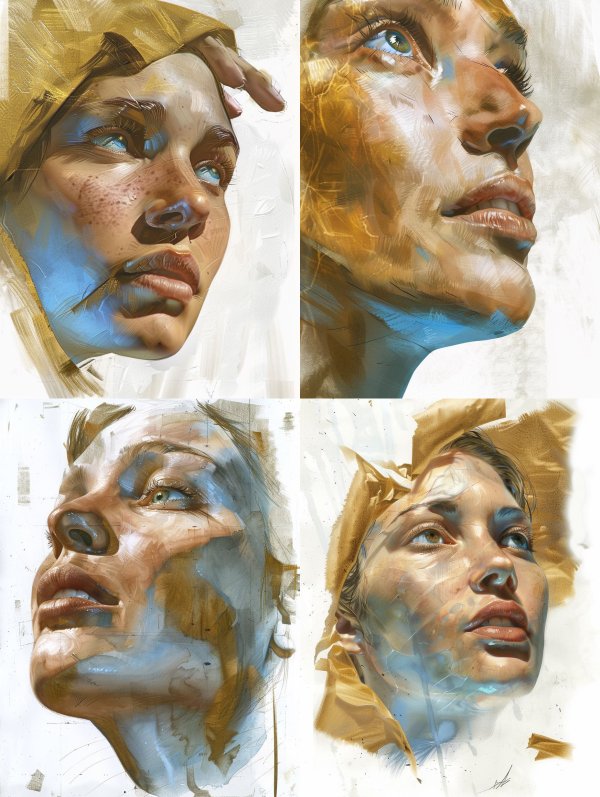 Ethereal Blue Toned Portrait Studies