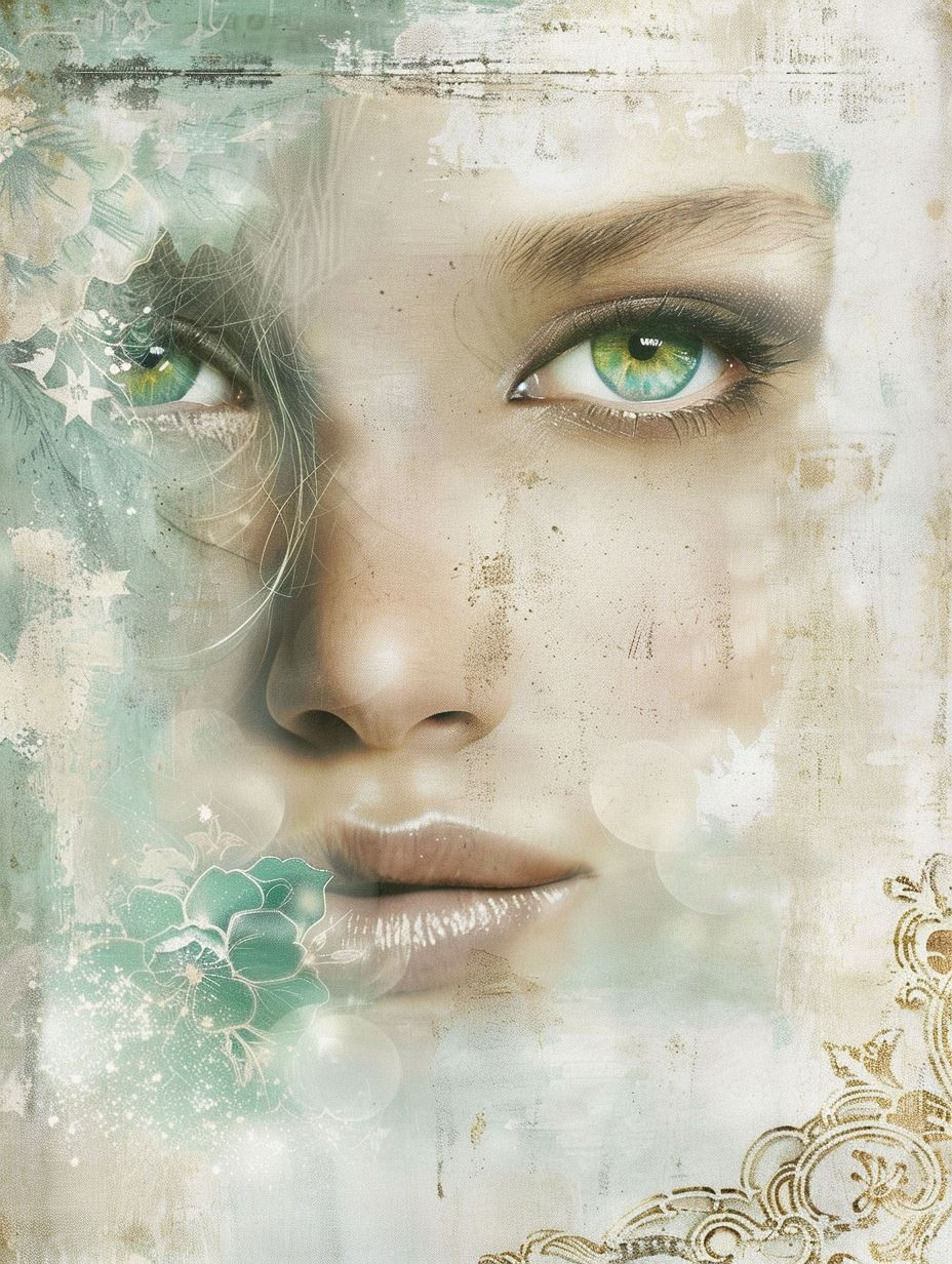 Ethereal Sage Botanical Portrait - Image 2