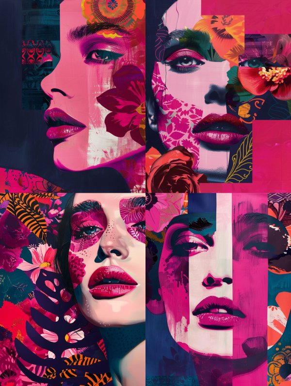Vibrant Floral Surrealist Portraits
