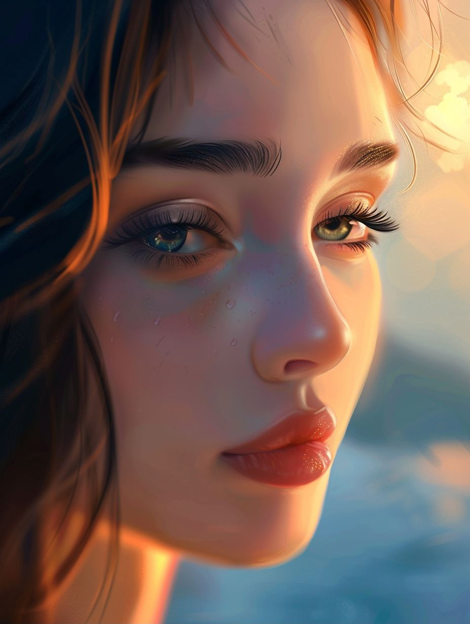 Golden Hour Glow: Ethereal Portraits - Image 1