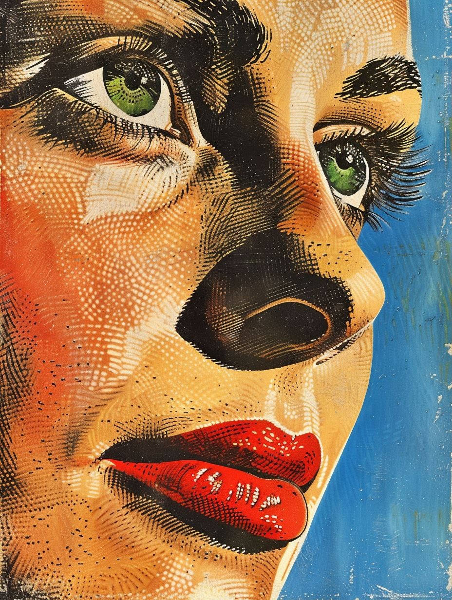 Vintage Pop Art Portrait