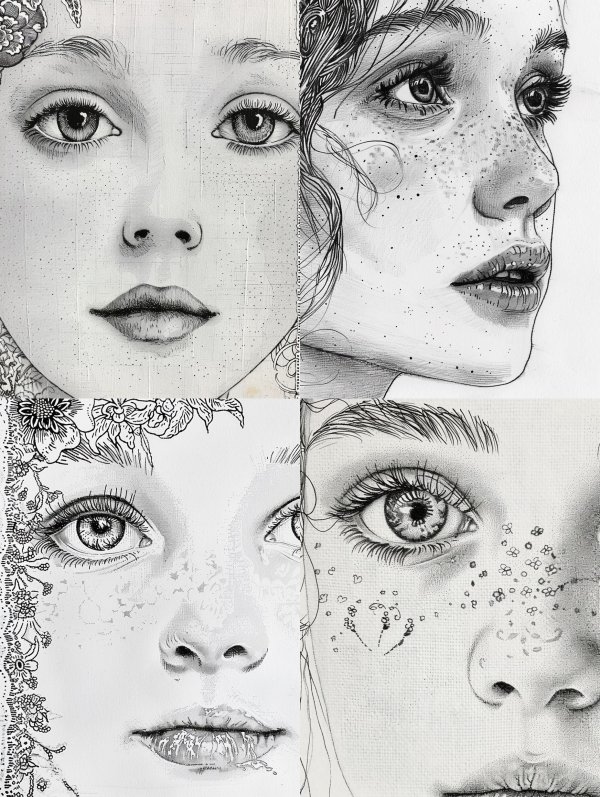 Whispers of the Soul: Pencil Portraits